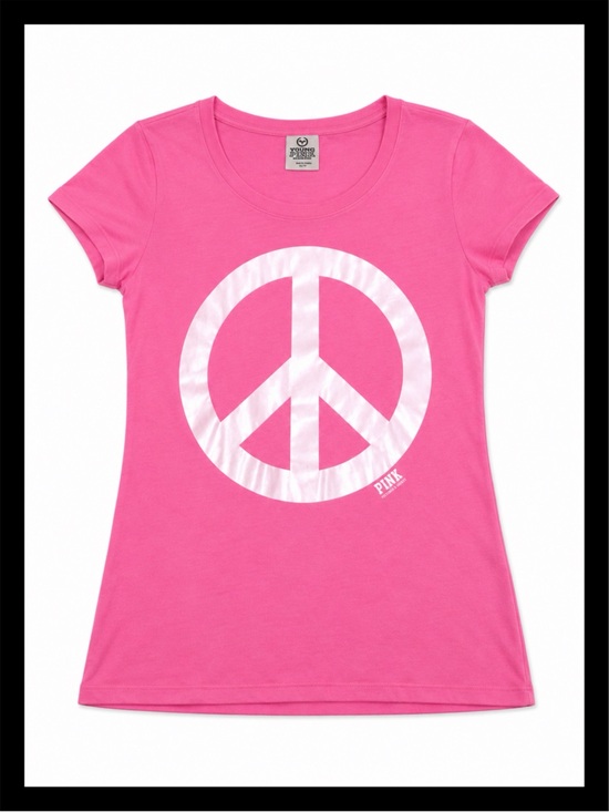 PINK Victoria's Secret Tops - 💕VS PINK 2009 ☮️ Peace Sign ☮️Tee 💕